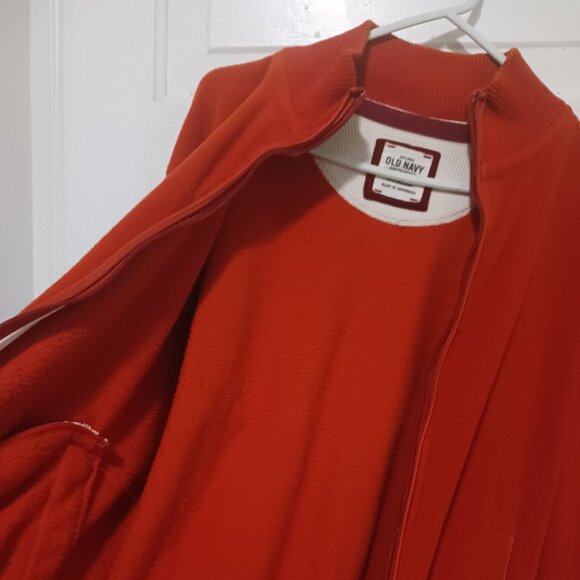 Old Navy Womans Size Medium Vintage Orange Full Zip Front Jacket - Picture 4 of 5